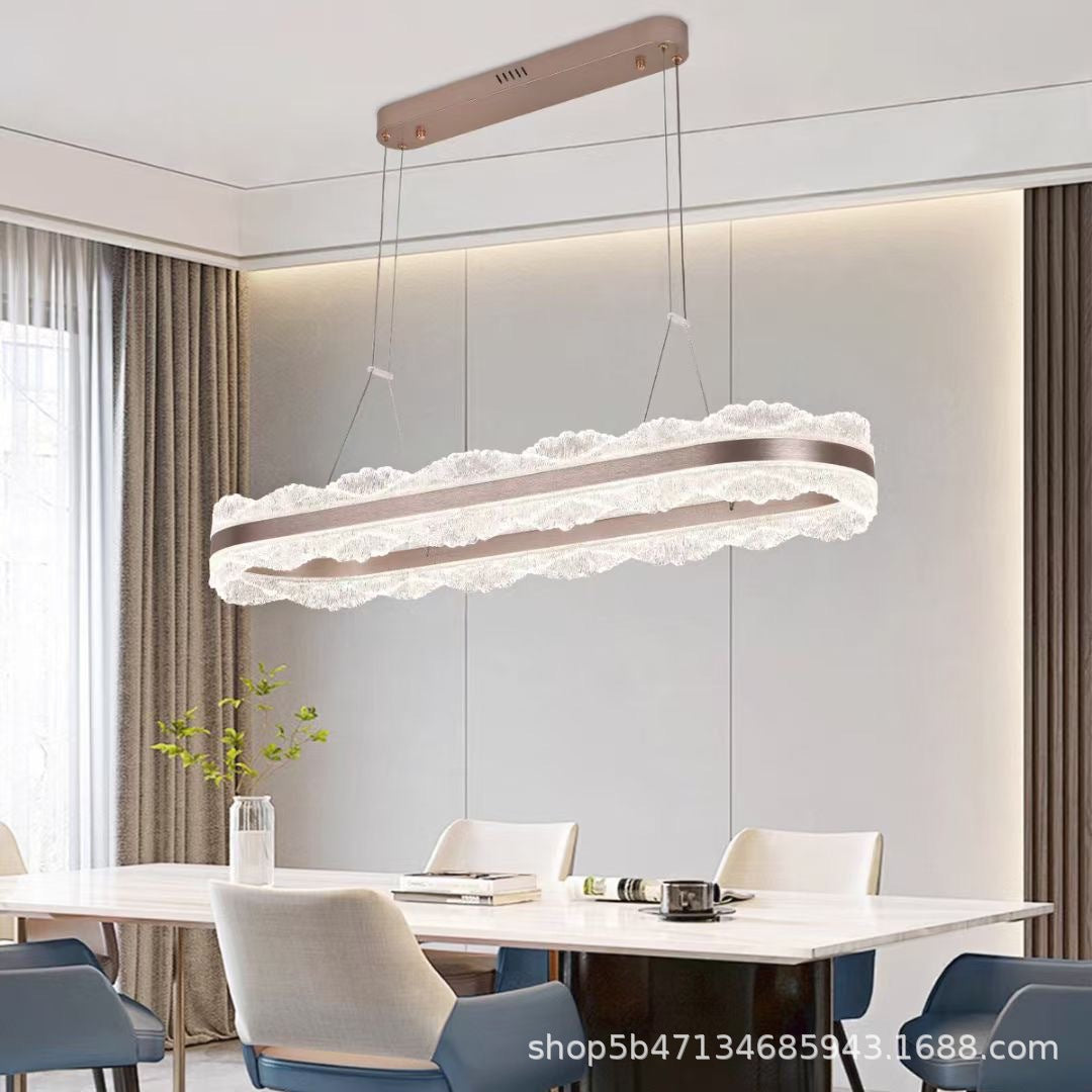 Accessible luxury style double-layer ring cloud lamp modern