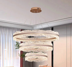 Accessible luxury style double-layer ring cloud lamp modern