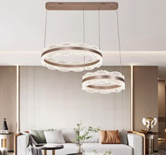 Accessible luxury style double-layer ring cloud lamp modern