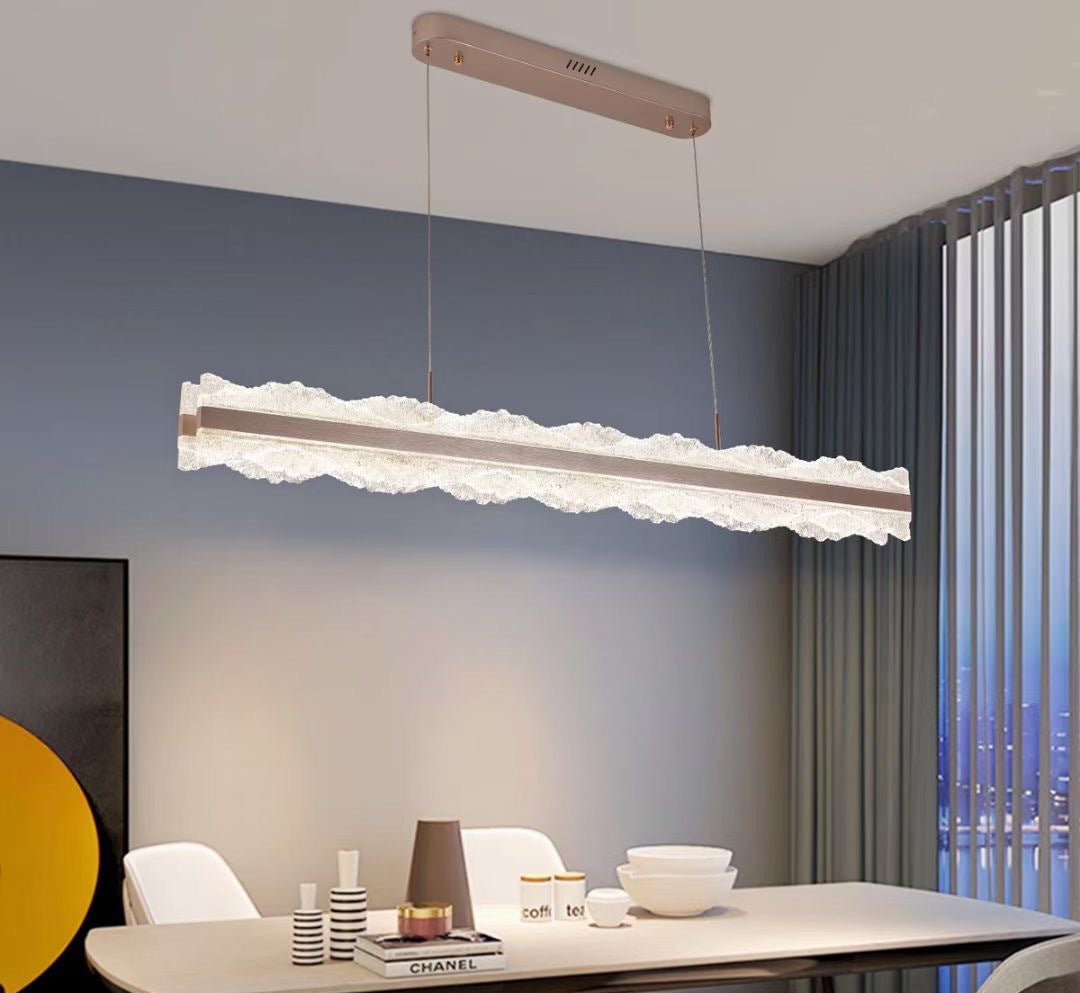 Accessible luxury style double-layer ring cloud lamp modern