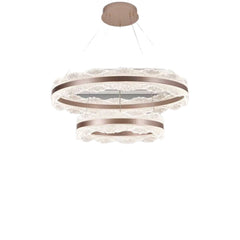 Accessible luxury style double-layer ring cloud lamp modern