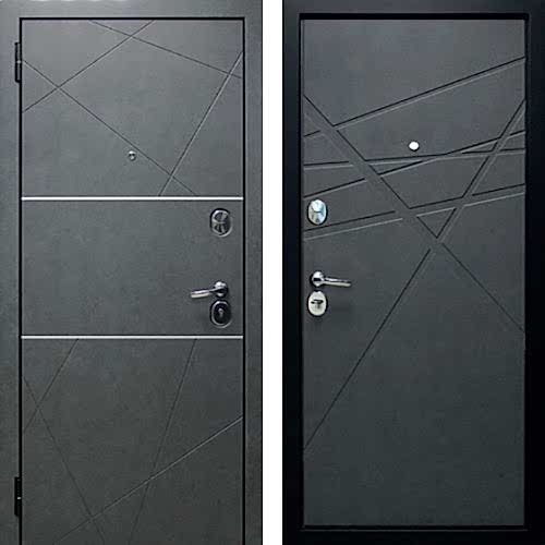 Входная дверь Абстракция 2 Темная штукатурка