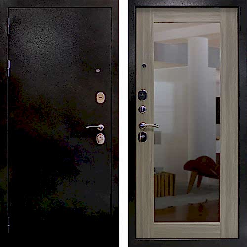 Входная дверь Триумф Базальт Зеркало